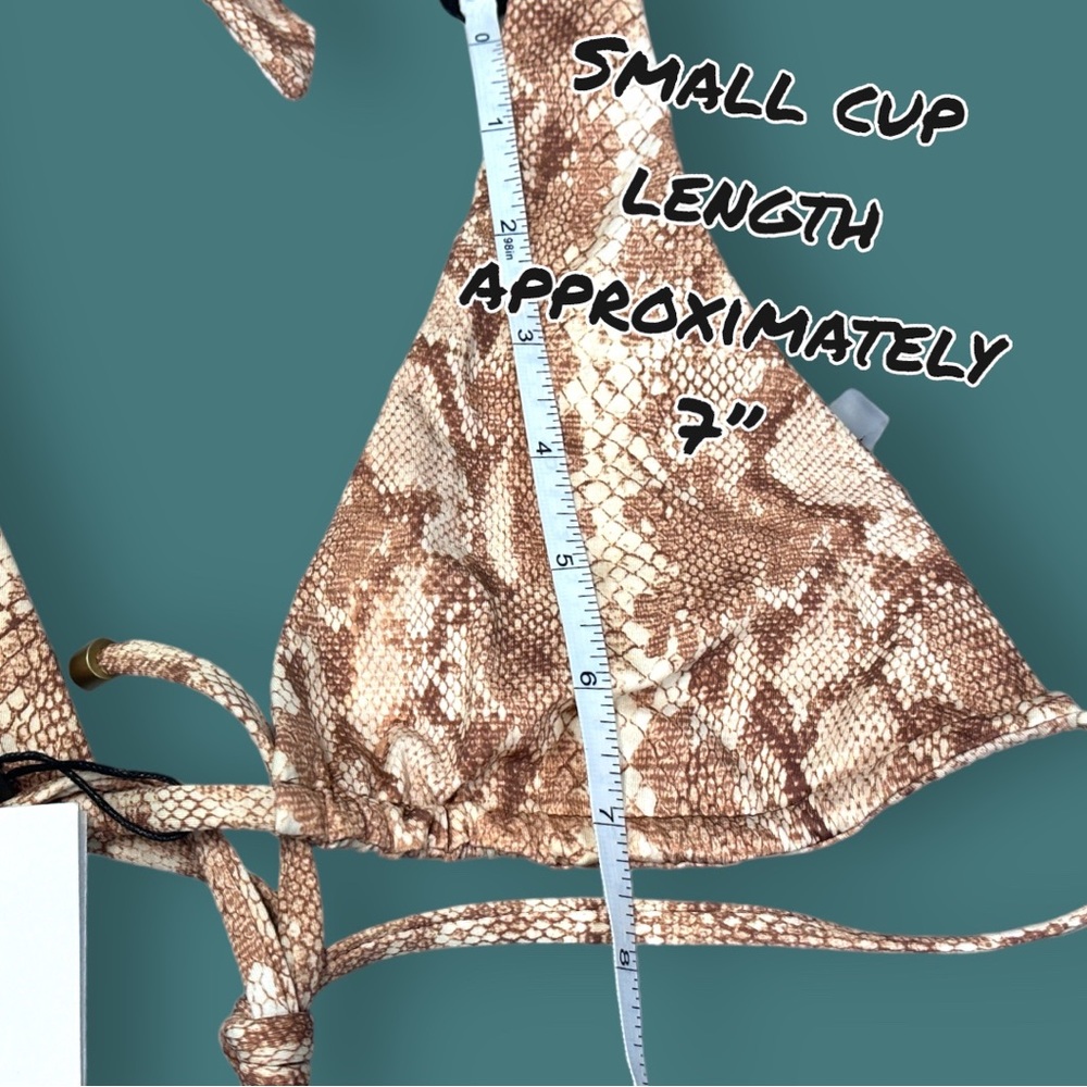 🎉 HOST PICK! 🎉NWT Vitamin A Milana Tie Side Top In Sand Snake. Various Sizes - Picture 14 of 14
